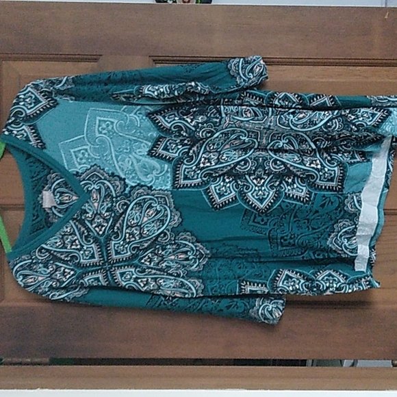 Chicos tunic teal tunic top. - Picture 1 of 9